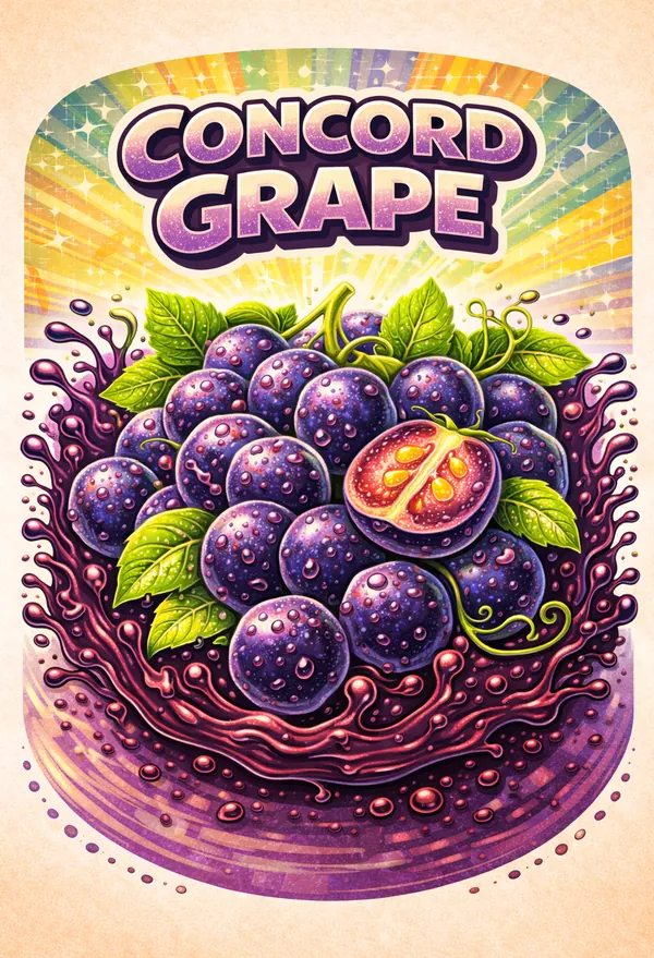 Concord grape ingredient formats: concentrate, NFC juice, powder, frozen